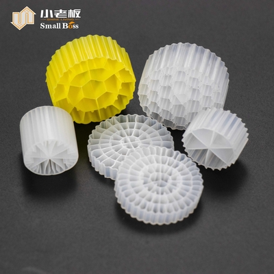 شراء PE38 المفاعل الحيوي المتحرك البيضاء اللون الطبيعي المادة البكر HDPE Mbbr حامل online manufacture