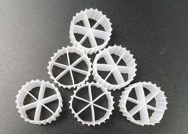 شراء MBBR BIOCELL معالجة مياه الصرف الصحي الهيدروبونيكية 6 غرف 16 * 10mm اللون الأبيض مقاوم للطوفان مدة الحياة الطويلة حامل حشو online manufacture