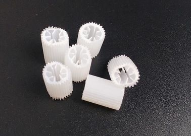 شراء Virgin MBBR Bio Media الحجم الثقيل 5*10mm البيضاء Virgin HIPS المادة البلاستيكية Biocell online manufacture