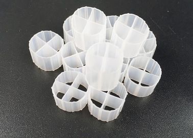 الوسائط المرشحة HDPE K1 ذات اللون الأبيض الصديق للبيئة مع مواد HDPE لمياه الصرف الصحي