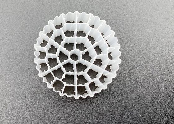 25 * 10MM HDPE العذراء الأبيض الملون MBBR الوسائط المرشحة
