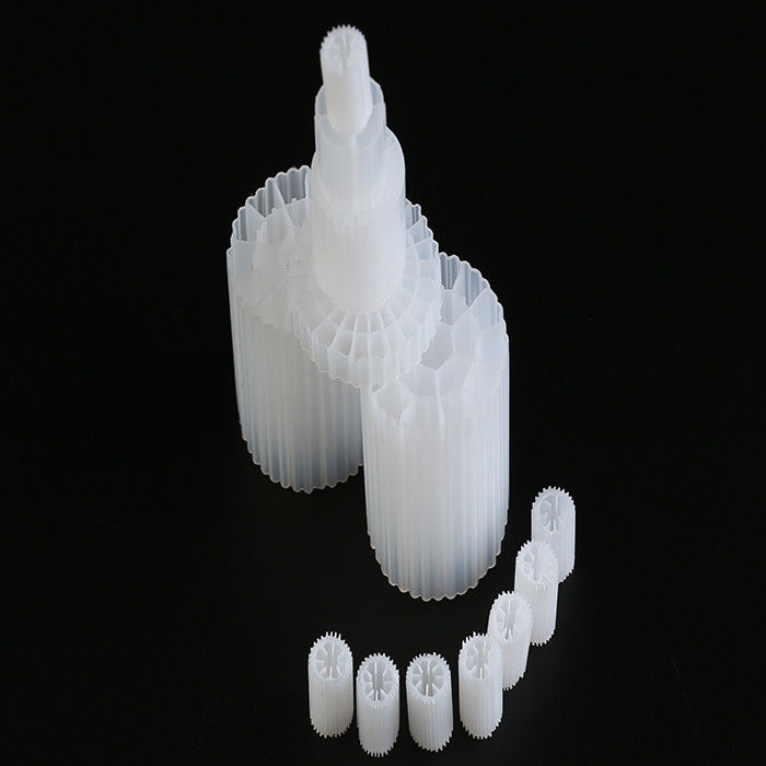 الكفاءة العالية MBBR الوسائط البيولوجية K1 الوسائط الدقيقة 12mm X 9mm اللون الأبيض