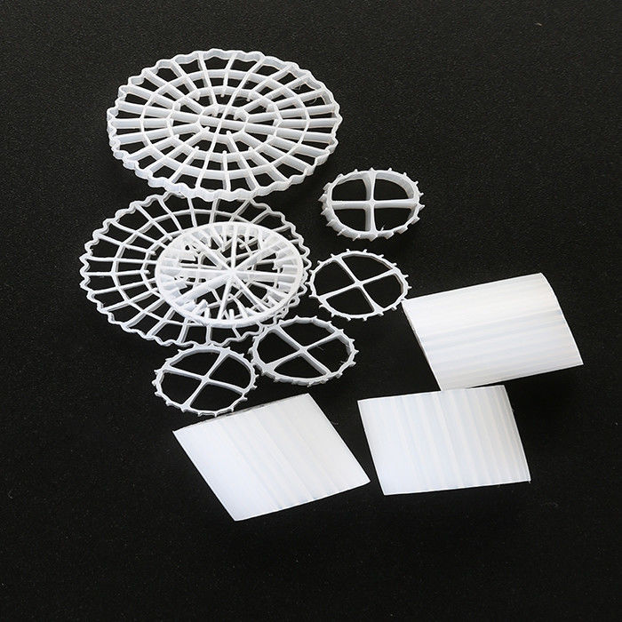 مادة HDPE K1 وسائل التصفية مع 12mm X 9mm الحجم واللون الأبيض لRAS