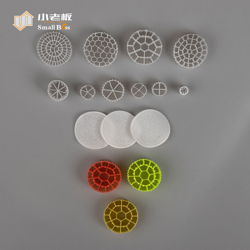 PE38 الوسائط المهنية لفلترات البلاستيكية HDPE المواد الحوض الوسائط الحيوية