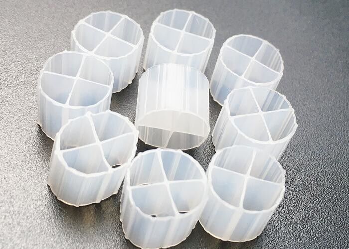 PE01 KALDNES SBR عملية Mbbr وسائل المرشح 12 * 9mm HDPE المواد الآمنة