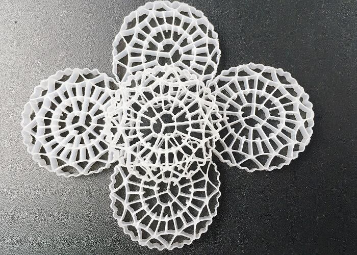 25*5mm K3 الوسائط المرشحة Hdpe المواد Ifas العملية MBBR الكرات الحيوية