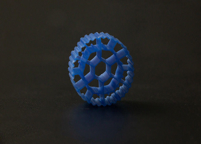 19 غرفه PE05 مادة HDPE MBBR الوسائط المرشحة اللون الأزرق